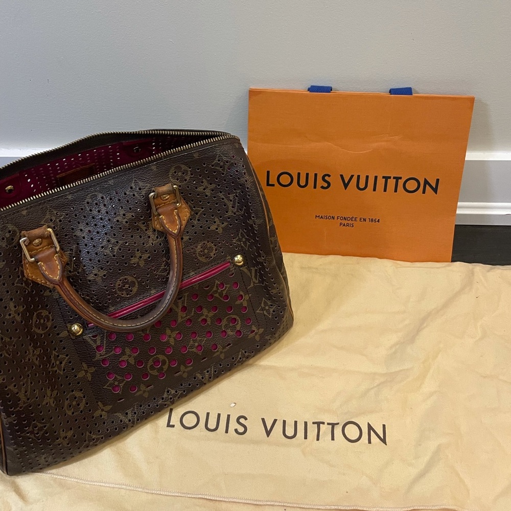 Louis Vuitton Limited Edition Perforated Speedy Fuchsia